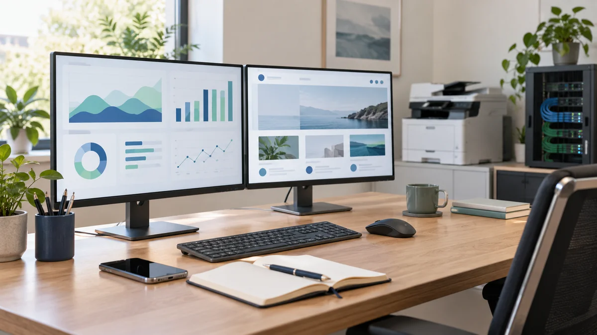 Poste de travail informatique d’une PME accompagnée par le collectif
